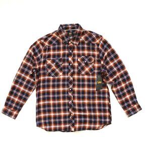 Lee Flannel Shirt Men's Size XL Snap Close Plaid